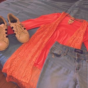 Glitter Shirt + Throw Over